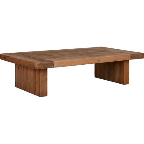Table basse en bois recyclé de pin esprit naturel chaleureux - bois naturel clair chaleureux (1/5)
