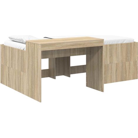 Maison Exclusive - Hochbett mit Schreibtisch für Kinder Sonoma-Ei