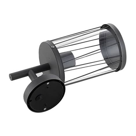 [GEBRAUCHT] B-Ware Lindby Yonan Außen Wandleuchte Gartenleuchte Terrassenlampe Rund Dunkelgrau E27