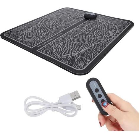 Masseur pieds électrique AUCUNE, 8 modes, 19 intensités, soulage fatigue, stimule circulation sanguine (1/5)
