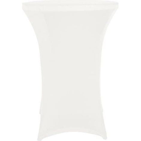 Housse Mange-Debout Extensible, Blanche, 80 x 100 cm, pour Table Ronde (1/4)