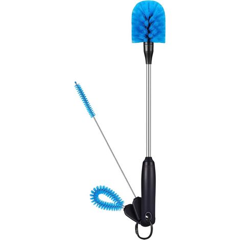 Goupillon pour biberon Lot de 3 Nettoyeur de biberons Brosse de nettoyage Brosses multifonctions Goupillon long Sans rayures ni BPA Bleu Accessoires pour biberons (1/5)