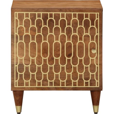 Maison Exclusive - Comodino 40x33x46 cm in Legno Massello di Mango (1/5)