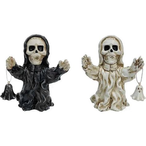 Décoration de bandeau en forme de crâne, figurines de squelette, statue cool C-- (1/5)