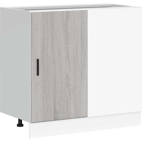 Maison Exclusive - Mobile Base Lavello “Lyon” Grigio Sonoma in Legno Multistrato