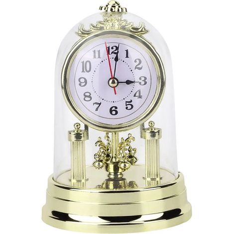 Horloge de salon rétro - 10 cm - Dorée (1/5)
