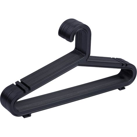 Percha de plastico negra pack de 12 unidades 39.50x0.30x20.60h cm (1/5)