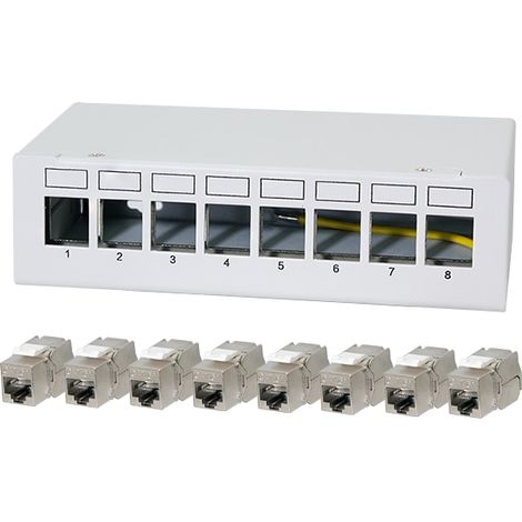 LOGILINK Panneau de brassage NK4092 8 ports incl. 8 modules CAT6A (1/4)