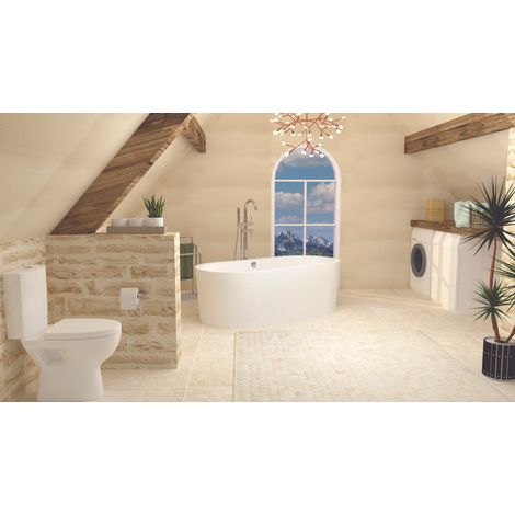 ONDEE - Bañera OLERON - Bañera isla 170x80cm - Acryl. reforzado 3mm - Blanco (1/5)