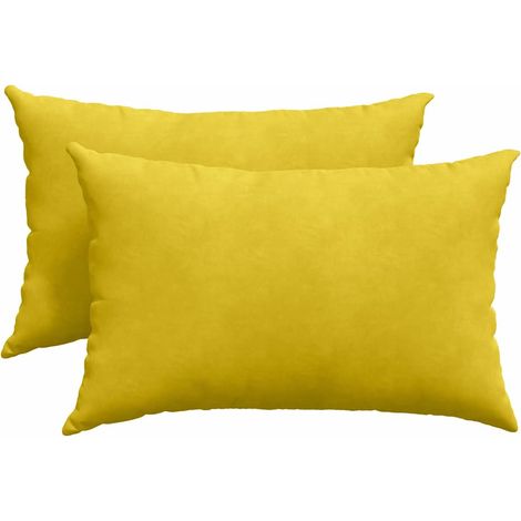 Maison Exclusive - Sofakissen 2 Stück Gelb 60 x 40 cm Cordstoff