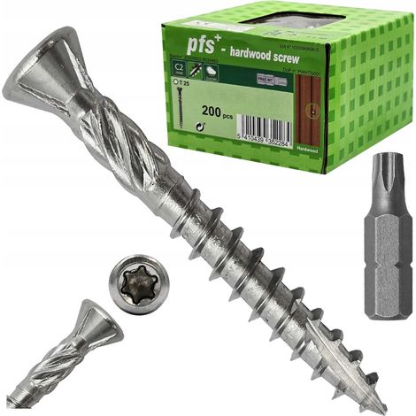 Vis à terrasse C2 - 4x30 mm - Acier inoxydable - 200 pièces - Résistant et durable (1/5)