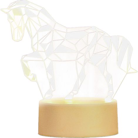 Lampe Acrylique 3D - Veilleuse avec Télécommande - Décoration Chambre Enfant Salon Bureau - Idée Cadeau Noël Anniversaire - 1 Pièce (1/5)