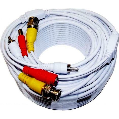 TrAdE Shop Traesio - Cavo Prolunga Audio Video Rca Bnc Da 50mt Per Dvr Telecamere Con Alimentazione - (1/3)