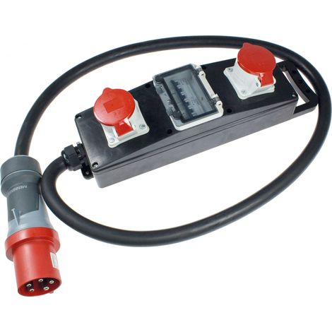 S20+ Vollgummi-Steckdosenleiste 400V/63A/max. 43kW IP44