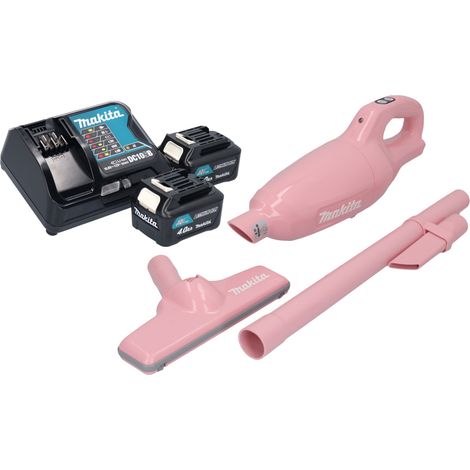 Makita CL 108 FDSMP Aspirapolvere a batteria 12 V max. 0,6 L rosa + 2 batterie 4,0 Ah + caricabatterie (1/5)