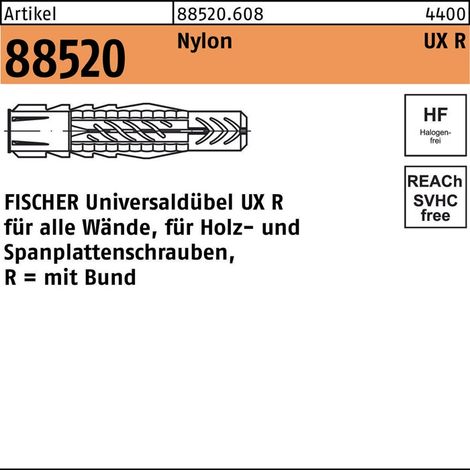 Fischer 77872 UX 10 x 60 R Universaldübel 60 mm 10 mm 50 St.