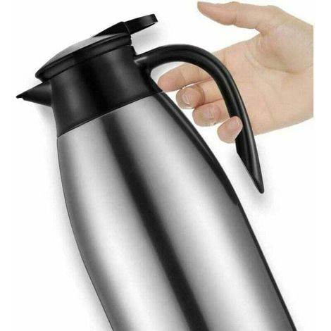 Pichet Isotherme Carafe à Café en Acier Inoxydable Double Paroi Isotherme Carafes à café et à thé Cafetière Thermos de 2L (1/3)