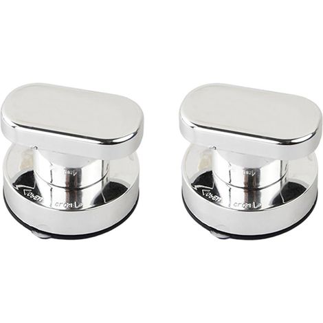 Ein Set aus zwei Saugnapfgriffen, geeignet für Duschräume und Schränke und ideal für ältere Menschen.
