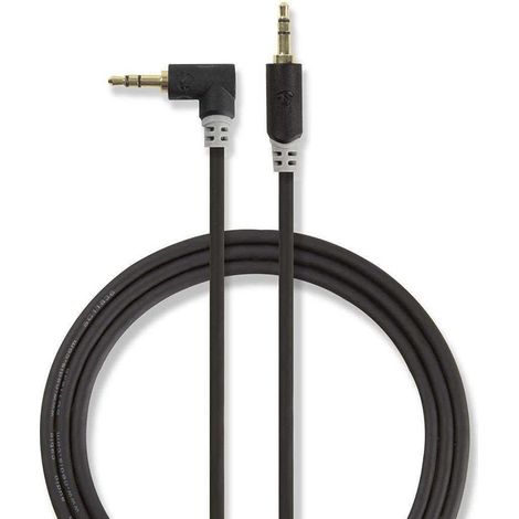 Cable de sonido estereo pasador de 35 mm pasador de 35 mm guldplaterad 100m redondo antracita lada