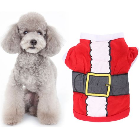 Vêtement De Noël Pour Chien Et Chat - Costume Père Noël En Polyester - Tenue Festive Pour Animal De Compagnie - Taille XS (1/5)