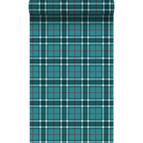papier peint vichy turquoise - Origin Wallcoverings (1/5)