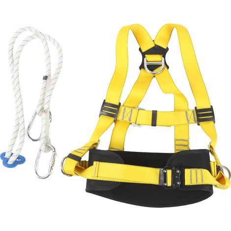 Harnais d'escalade extérieur haute altitude, ceinture de sécurité demi-corps avec corde et mousqueton (1/5)