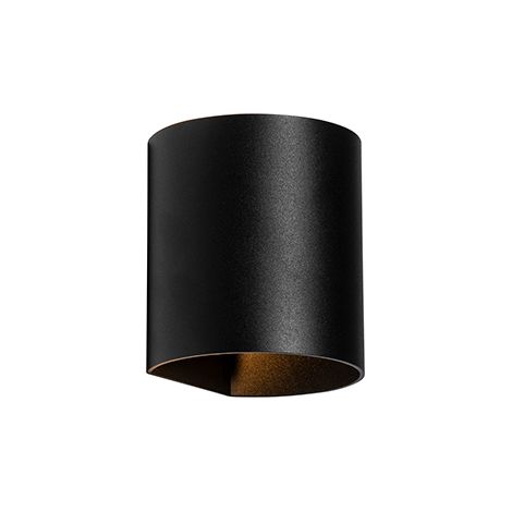 QAZQA Appliques sabbio - Moderno - Alluminio - Nero - Cilindro Max. 1 x Watt