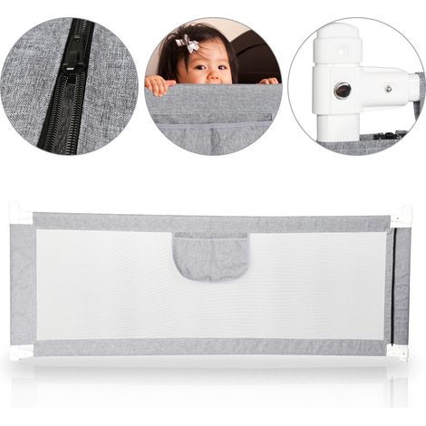 Wolketon Bettgitter Bettschutzgitter Klappbar Kinder Bettgitter Tragbar Babybettgitter Sicherheitsschutz. Bettgitter zum Schutz vor Stürzen für Kleinkinder Babys und Kinder 200x80 cm