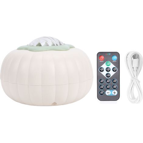 Pumpkin Projector, 7-Color LED Night Light, Projection Lamp with Remote Control for Home, Holiday Party Decoration, White Aurora (1/5)