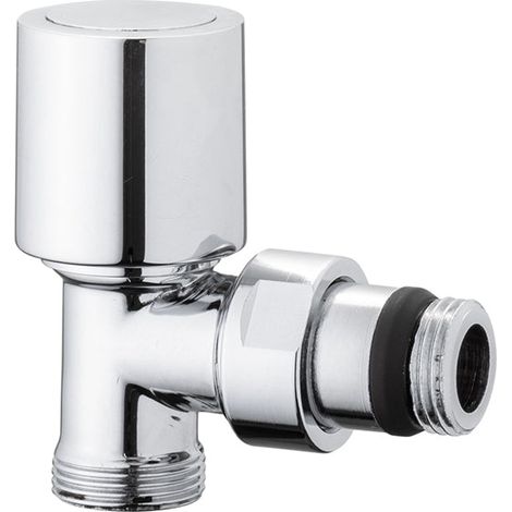 Vanne Thermostatique D'Angle Cuivre, Multicouche Et Raccordement Pe-X "Aida" Chrome 3/8" - 24X1,5 (1/3)