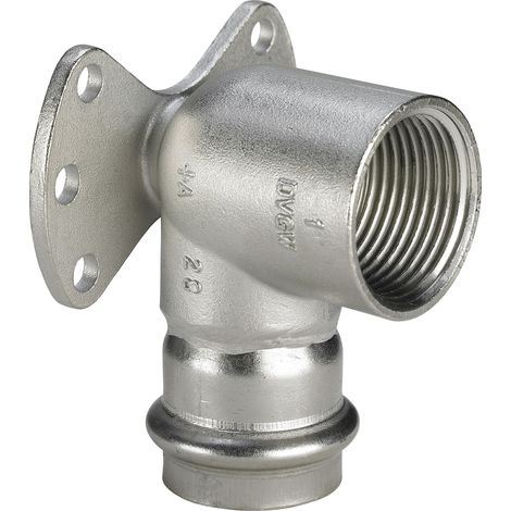 Plaque murale en acier inoxydable SC Sanpress Inox 2325.5 de 15 mm x Rp1/2