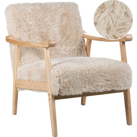 Sessel LEKNES Webpelz Hellbeige