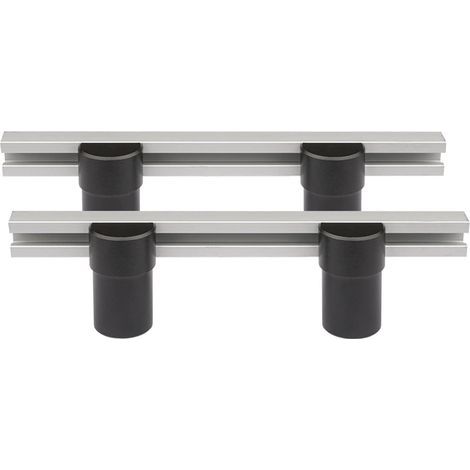 Lot de 2 outils auxiliaires d'établi de travail du bois, planche d'arrêt de rabotage 20 mm pour chien en alliage d'aluminium, plaque de positionnement (20 mm) (1/5)