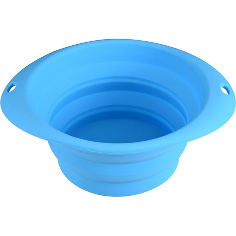 Bol redondo plegable 18x15x7,7 en silicona azul Hearts&Homies (1/5)