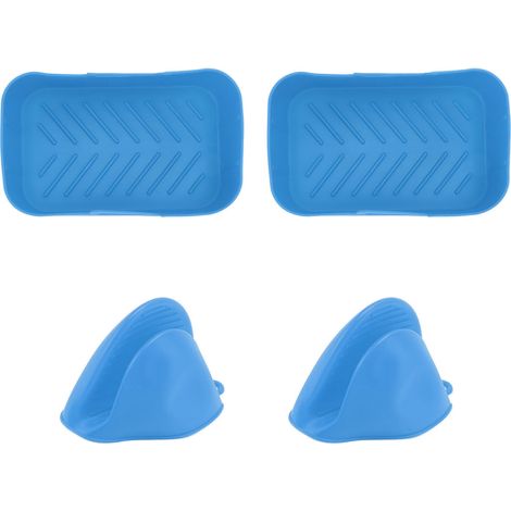 Lot de 2 paniers rectangulaires en silicone pour friteuse Ninja DZ201 Foodi 8QT (bleu) (1/5)