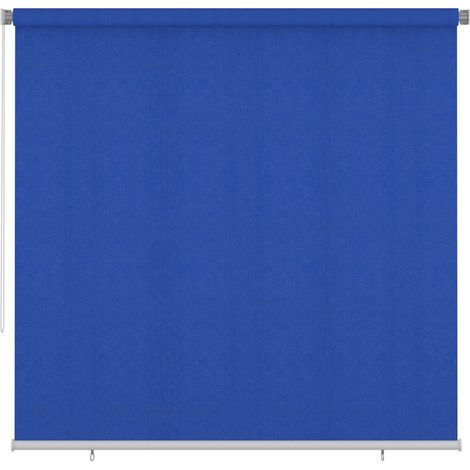 vidaXL Store roulant d'extérieur 245 (l) x 230 (H) cm bleu HDPE (1/5)
