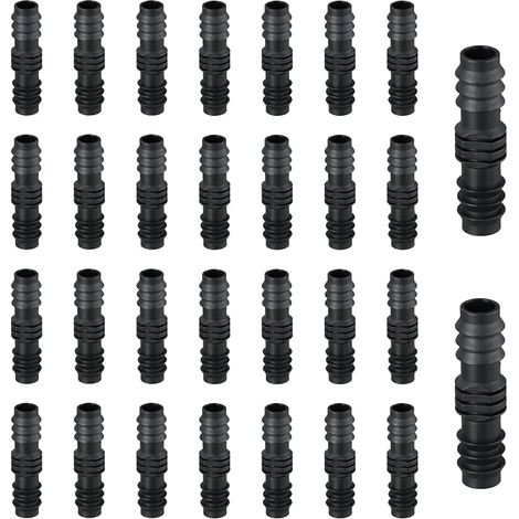 30 Pièces 16mm Raccords de Tuyau Arrosage, Connecteurs Cannelés de Tuyau en Plastique, Raccords D'Irrigation Goutte à Goutte, Connecteurs de Tuyaux d'Arrosage, Direct pour Système D'Irrigation (1/5)