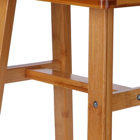 Tabouret Bambou Polyvalent Petit Banc Bas Enfant pour Salon Maison Fournitures Rectangle M (1/5)