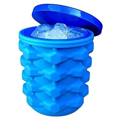 Silikon-Eiswürfelbehälter mit Deckel – Sechseckige Eiswürfelform – Für kalte Getränke, Cocktails und Wein – 96 Eiswürfel – 1 Stück (1/5)