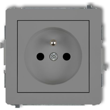Enchufe individual Deco con o sin 2P+Z, gris mate 27DGP-1zp