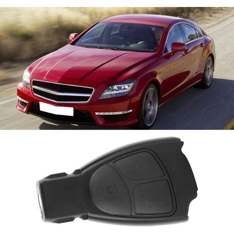 Schwarzes Ersatzgehäuse für Autoschlüssel mit 3 Tasten, passend für Mercedes-Benz CE ML S CLK CL (1/5)