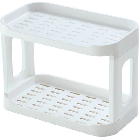 Range-bureau 2 étages détachable, organiseur de maquillage double couche pour salle de bain, bureau, dortoir, rangement de cosmétiques