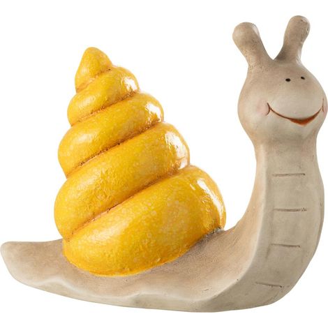 Statuette Escargot Extérieur "Pasquale" 39cm Jaune