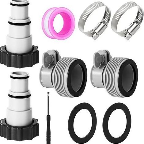 Adaptateur Tuyau Piscine 32 38 mm, 4PCS Adaptateur de Rechange, Accessoire Pompe, Raccord pour Pompe Intex Ø 32 38 mm (1/5)