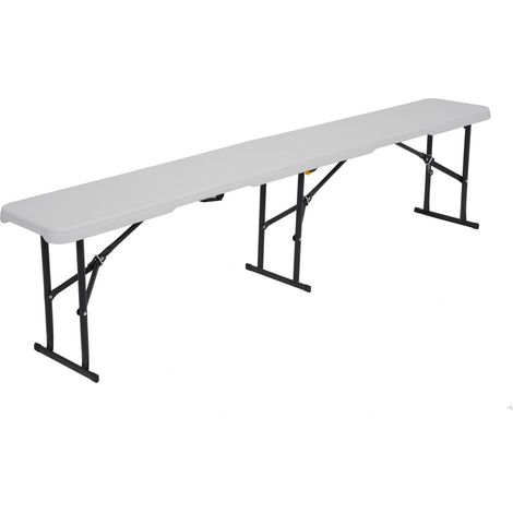 Klappbare Gartenbank, Weiß, 180 cm