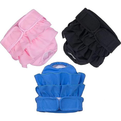 Wiederverwendbare Hundewindel – Windelhöschen für Hündinnen – Rockdesign – Größe M – 3er-Pack (1/5)