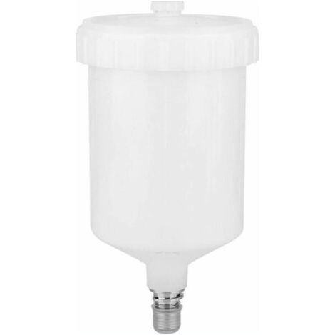 Pot de Pistolet de Pulvérisation de Peinture, 600Ml Gobelet de Peinture à Gravité D'Air en Plastique de Connecteur de Filetage Outils Pneumatiques pour Pistolets de Pulvérisation de Automobile (1/5)