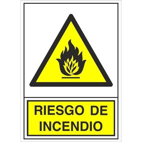 DUVER señal 319 plast.295x210''riesgo incendio'' , 0UNIDADES