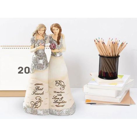Figurines d'amitié, sculptures d'amis, décoration intérieure, figurines décoratives pour Thanksgiving/Nol (1/4)