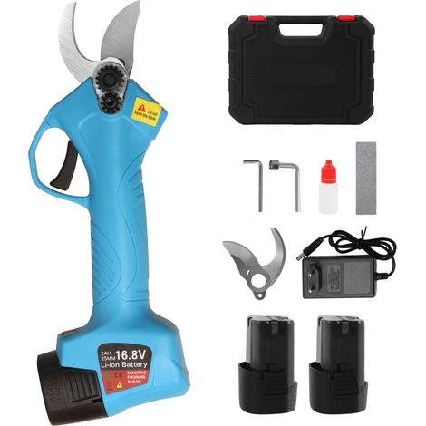 Sécateur électrique 25MM, Sécateur sans fil 16.8V Lame en Acier SK5 pour les arbres de jardin et les oliviers (1/5)